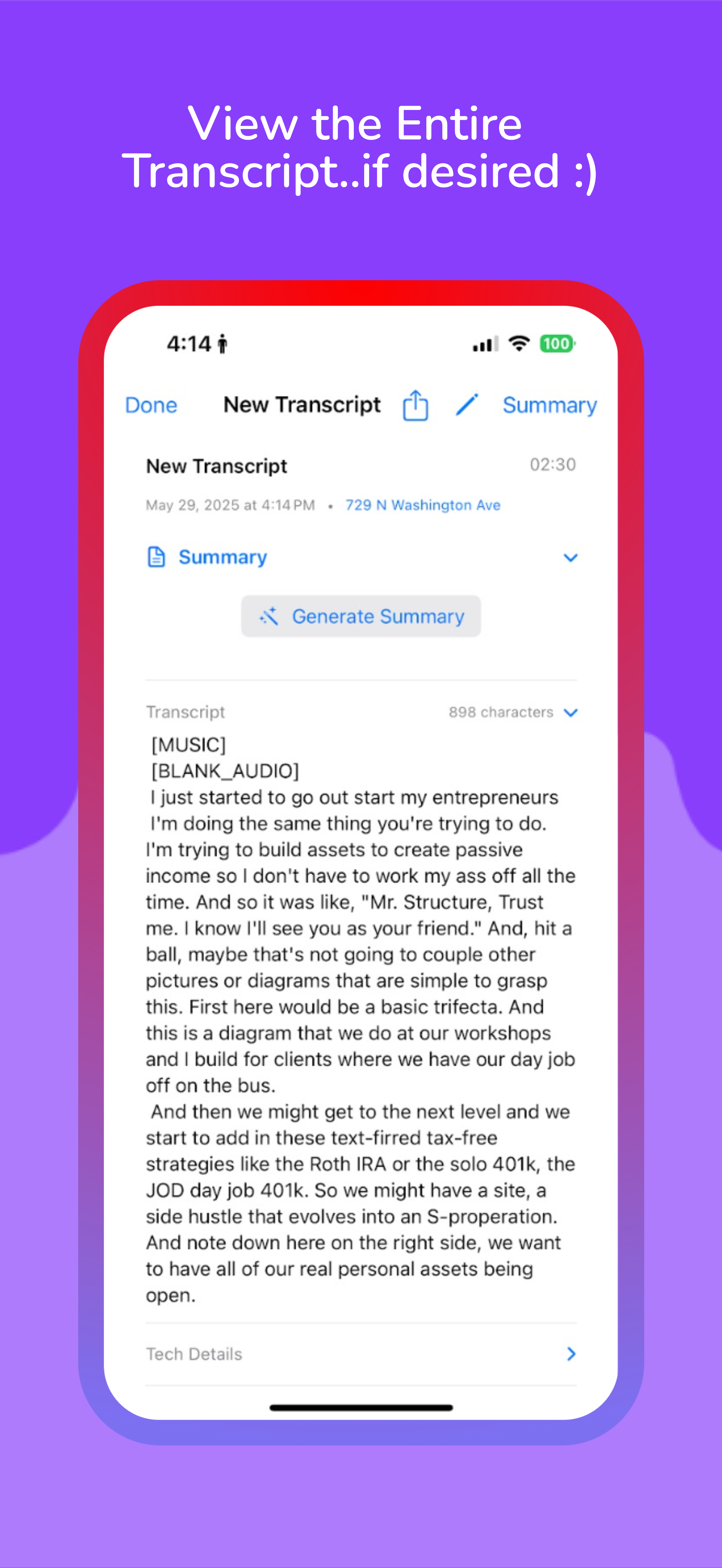 Generate Summary